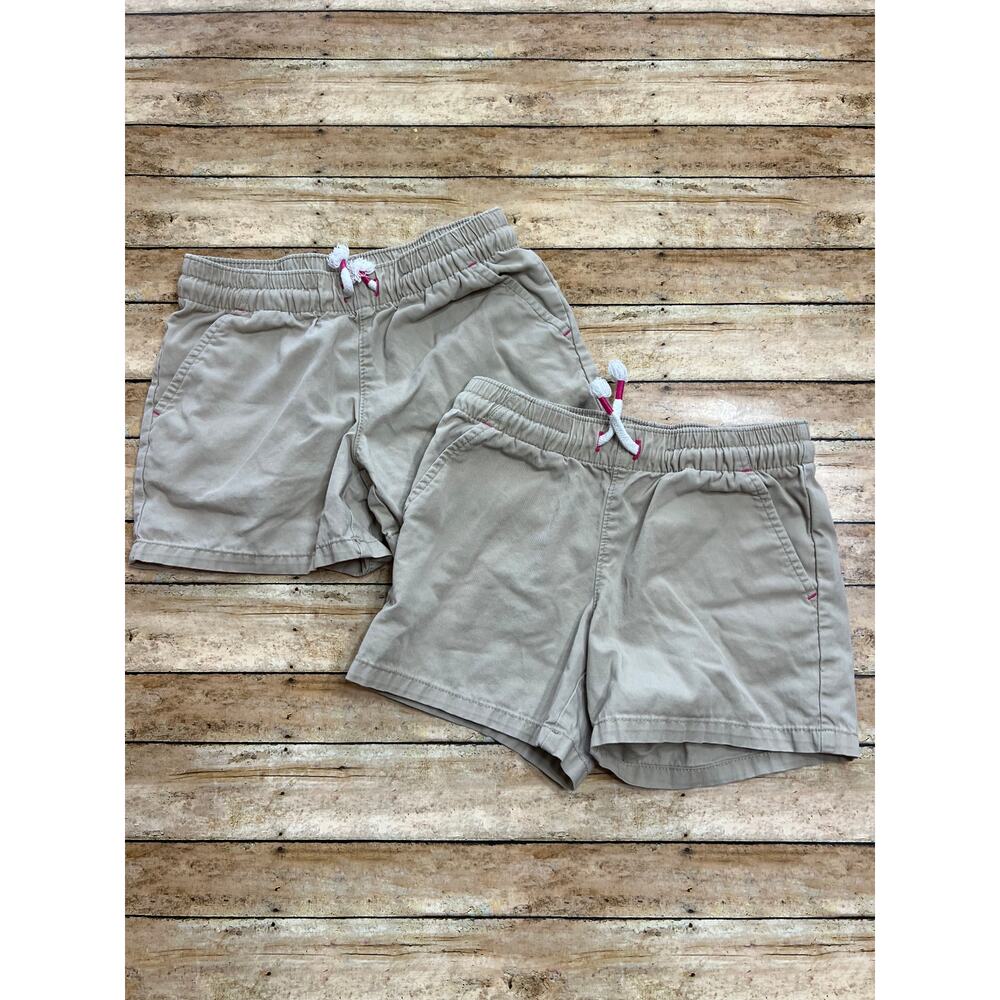 Bundle of 2 Cat & Jack Khaki Pull On Shorts Toddler Girls Size 4T
